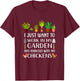 Chicken lover funny gardening shirt women, Gardener T-Shirt - T-Shirt | Maroon