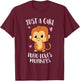 Just a Girl Who Loves Monkeys Cute Monkey Lover Gift T-Shirt - T-Shirt | Maroon