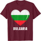 Bulgaria Flag Jersey | Bulgarian T-Shirt - T-Shirt | Maroon