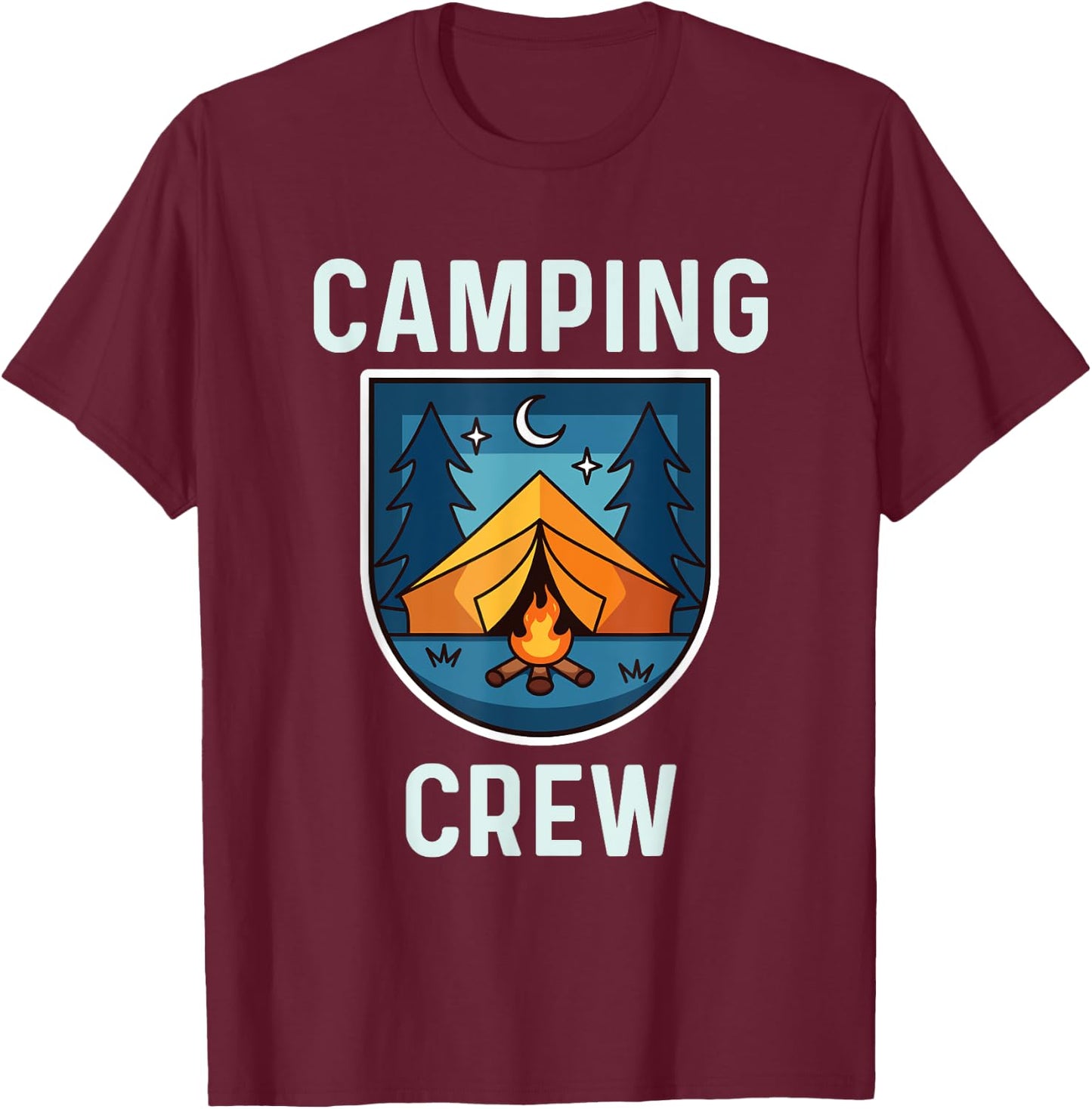 Camping Crew Shirt Family Camping Trip Matching Group Tent T-Shirt - T-Shirt | Maroon