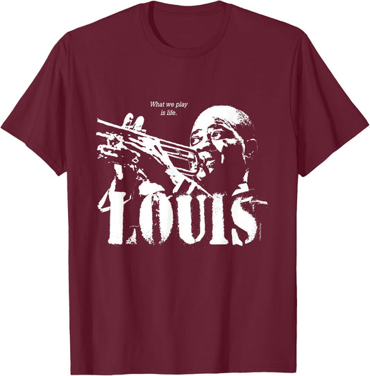 Louis Jazz Wisdom Trumpet Musician (1 Colour) T-Shirt - T-Shirt | Maroon