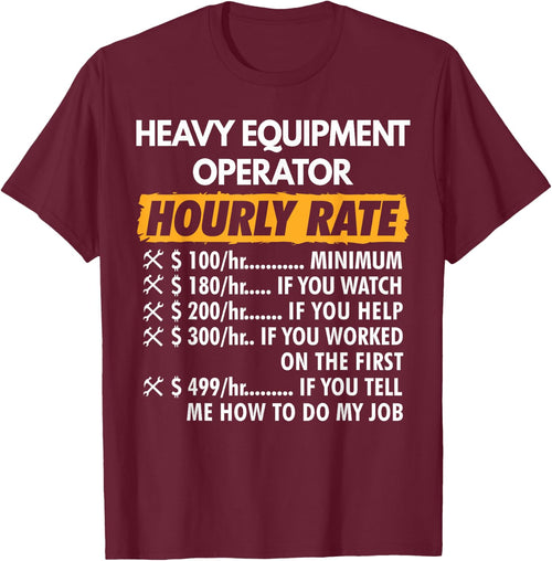 Heavy Equipment Operator Hourly Rate Funny Construction