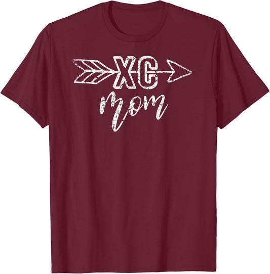 Cross Country Mom Vintage T-Shirt - T-Shirt | Maroon