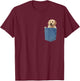 Labrador In Pocket T Shirt Funny Dog Lovers Gifts T-Shirt - T-Shirt | Maroon