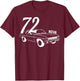 1972 72 Chevys Nova 2 Classic Car Old School Muscle Car T-Shirt - T-Shirt | Maroon