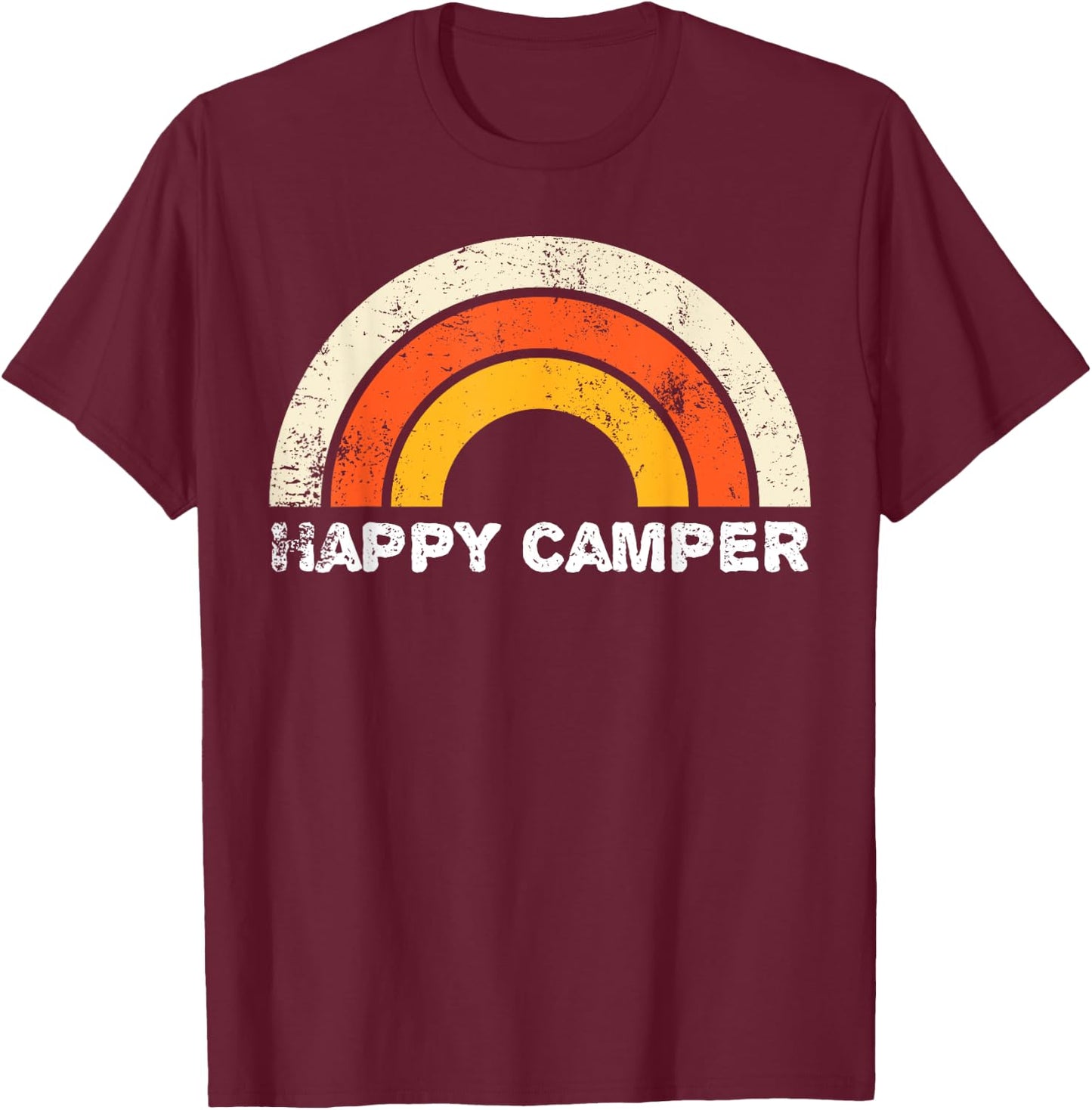 Happy Camper Shirt. Shirts Shirts Graphic T-Shirt - T-Shirt | Maroon