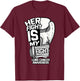 Her Fight Is My Fight Lung Cancer Awareness Ribbon Carcinoma T-Shirt - T-Shirt | Maroon