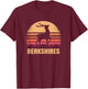 Berkshires Massachusetts Vintage Deer MA Distressed Retro T-Shirt - T-Shirt | Maroon
