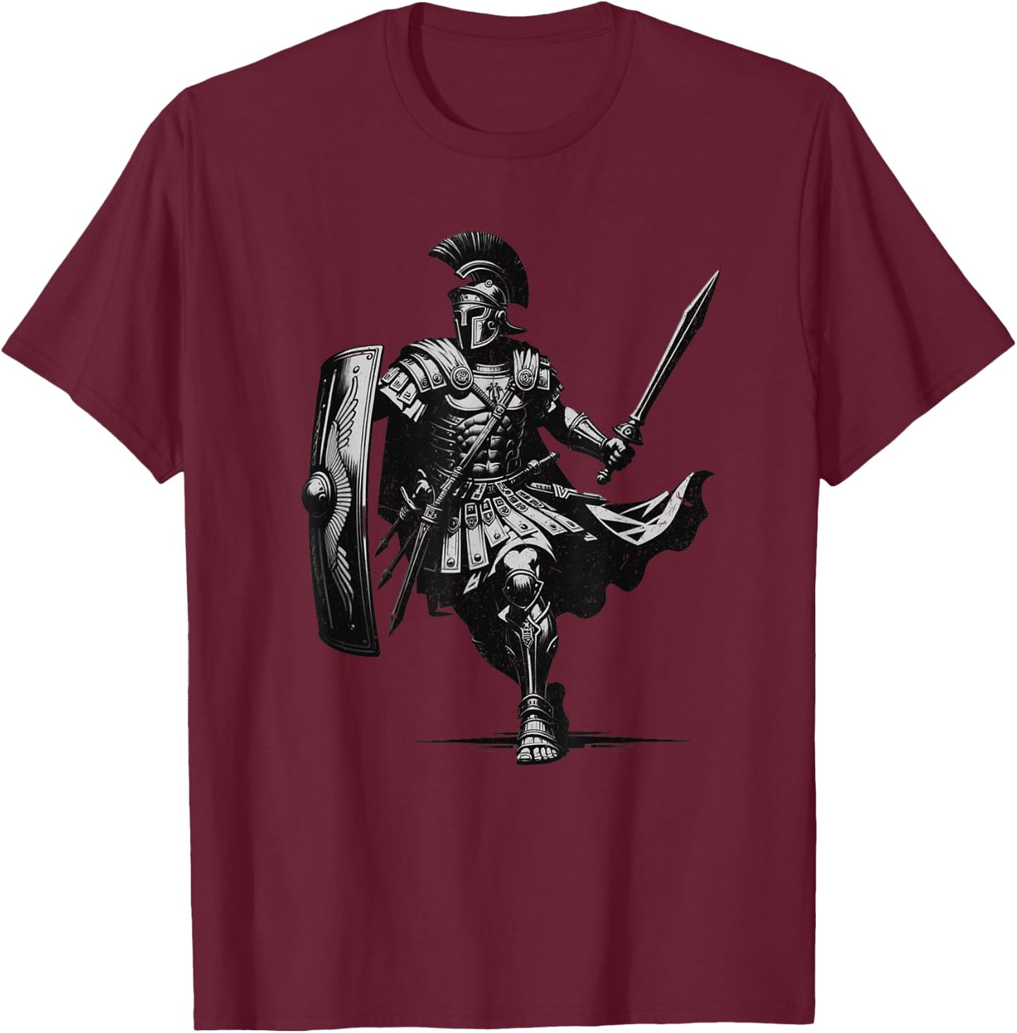 Roman Empire Rome Gladiator Centurion Legion Soldier Warrior T-Shirt - T-Shirt | Maroon