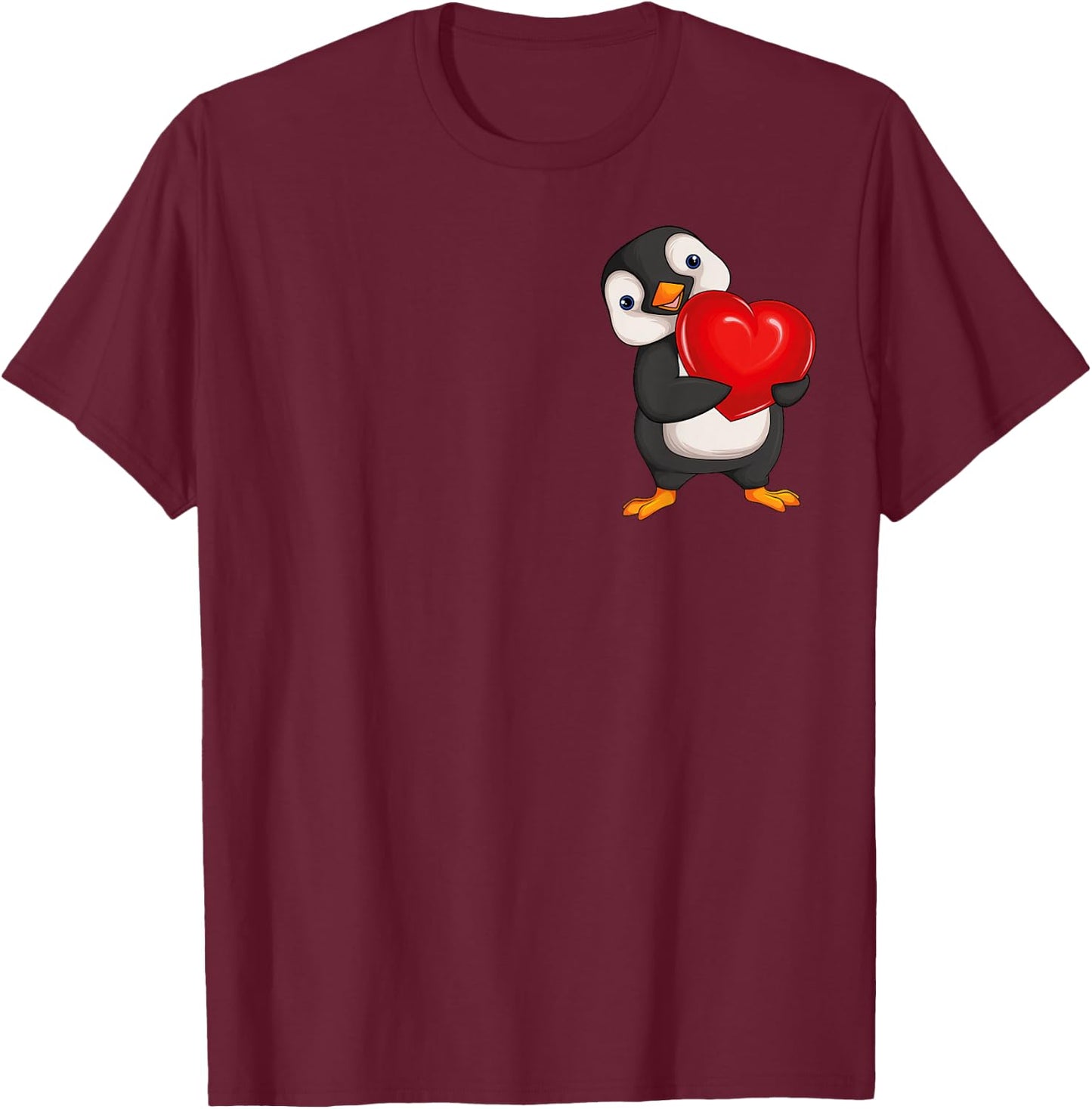 Penguin Women's Girls Children Penguin T-Shirt - T-Shirt | Maroon