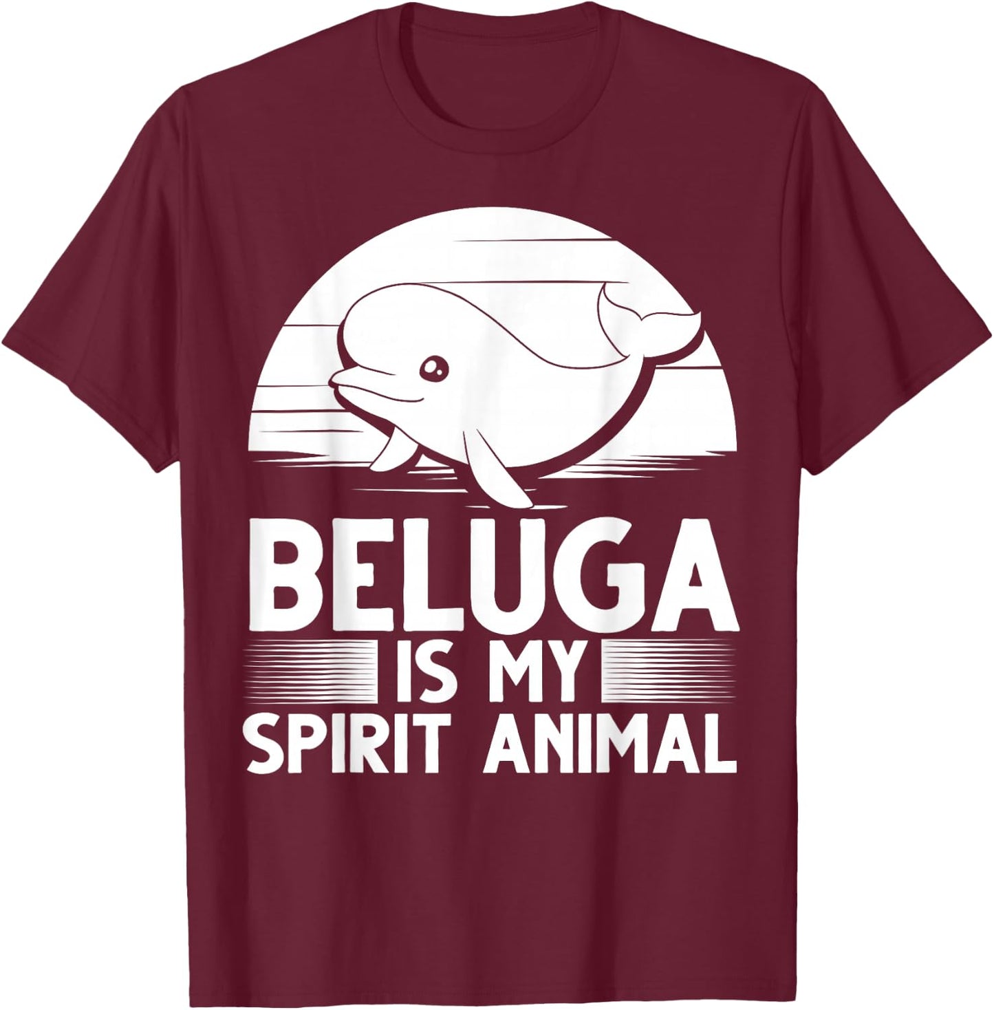 Beluga Whale Baby Animal T-Shirt - T-Shirt | Maroon