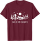 Tails on trails for a Hiking Fan and Dog Lover Hike Mountain T-Shirt - T-Shirt | Maroon