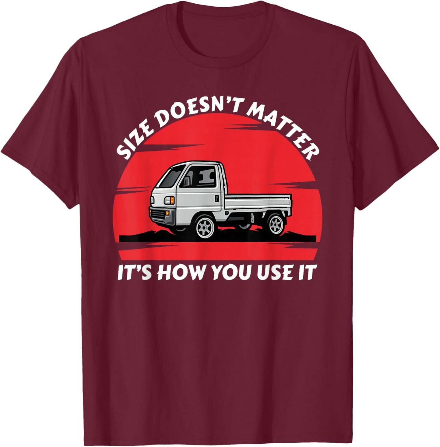 Japan Mini Truck Kei Car Cab Over Compact 4wd Off Road Truck T-Shirt - T-Shirt | Maroon