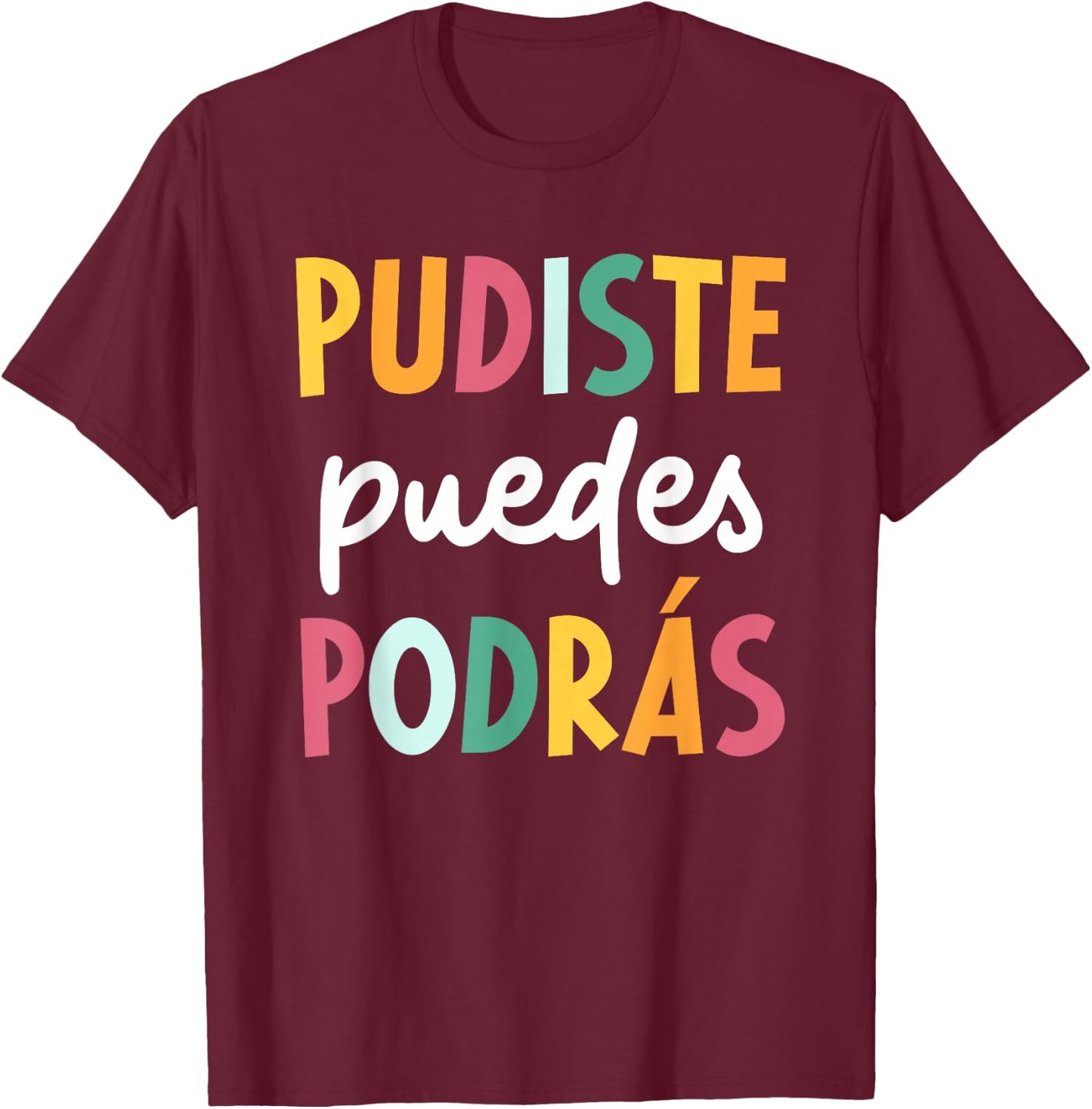 Multilingual Hispanic Heritage Spanish Teacher Maestra T-Shirt - T-Shirt | Maroon