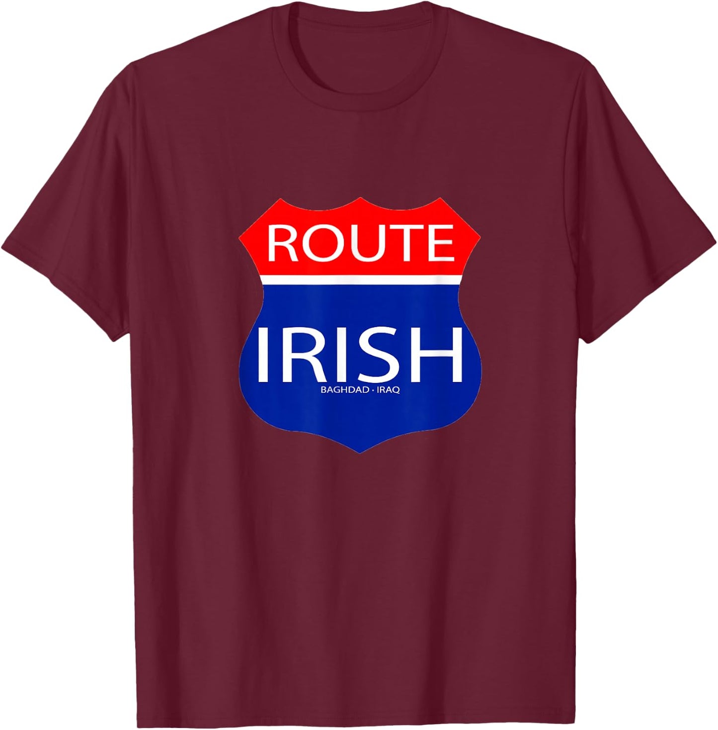 Route Irish Veteran T-Shirt - T-Shirt | Maroon