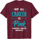 Not All Cancer Is Pink Ovarian Cancer Carcinoma Gynecology T-Shirt - T-Shirt | Maroon