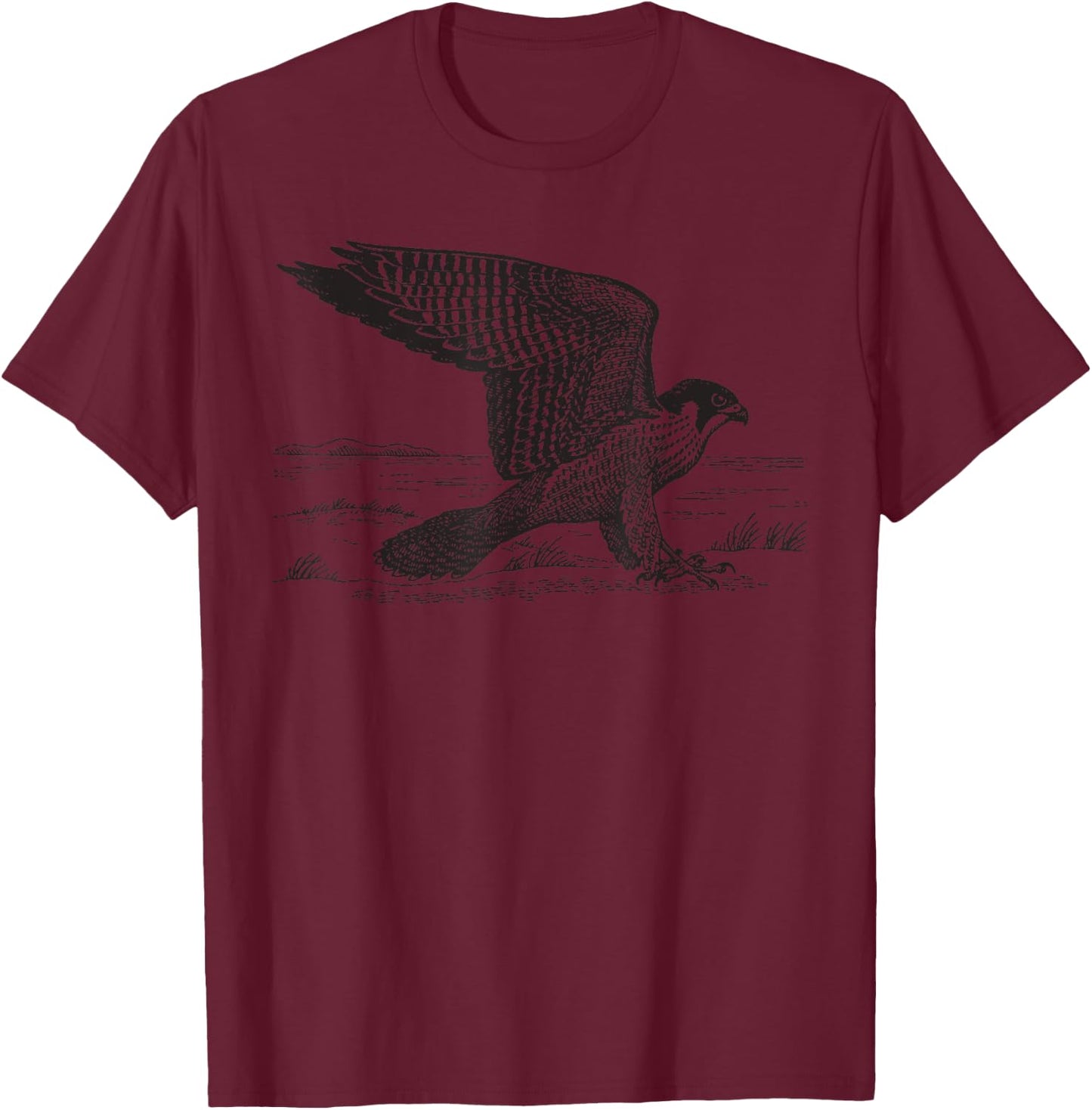 Peregrine Falcon Hawk Gift T-Shirt - T-Shirt | Maroon