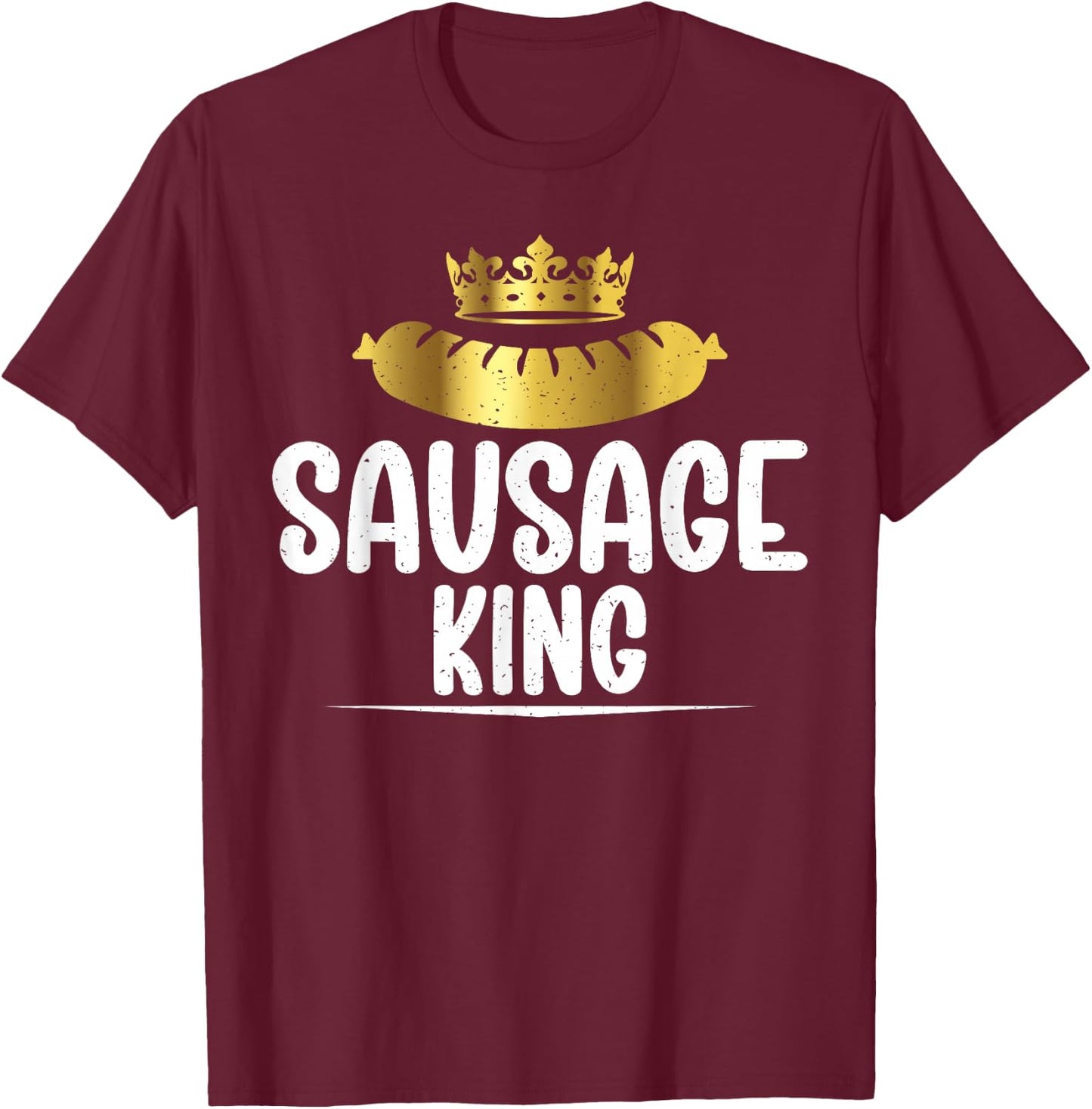 Sausage King BBQ T-Shirt - T-Shirt | Maroon