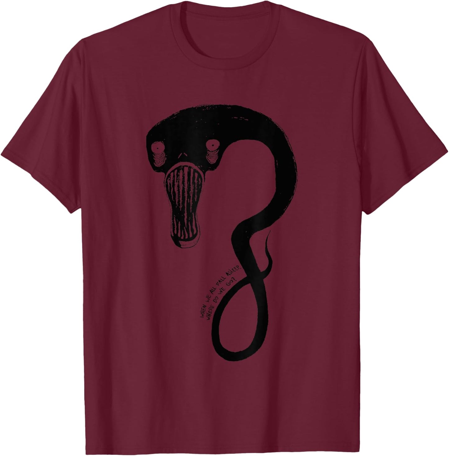 Billie Eilish Official Monster Black T-Shirt - T-Shirt | Maroon