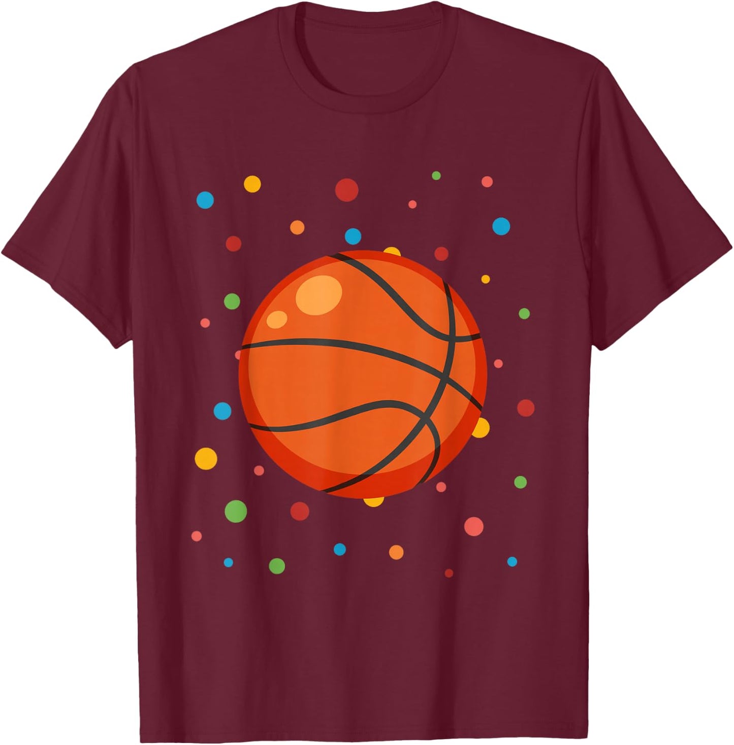 Dot Day Shirt Polka Dots Basketball Kids Boy Girl Youth T-Shirt - T-Shirt | Maroon