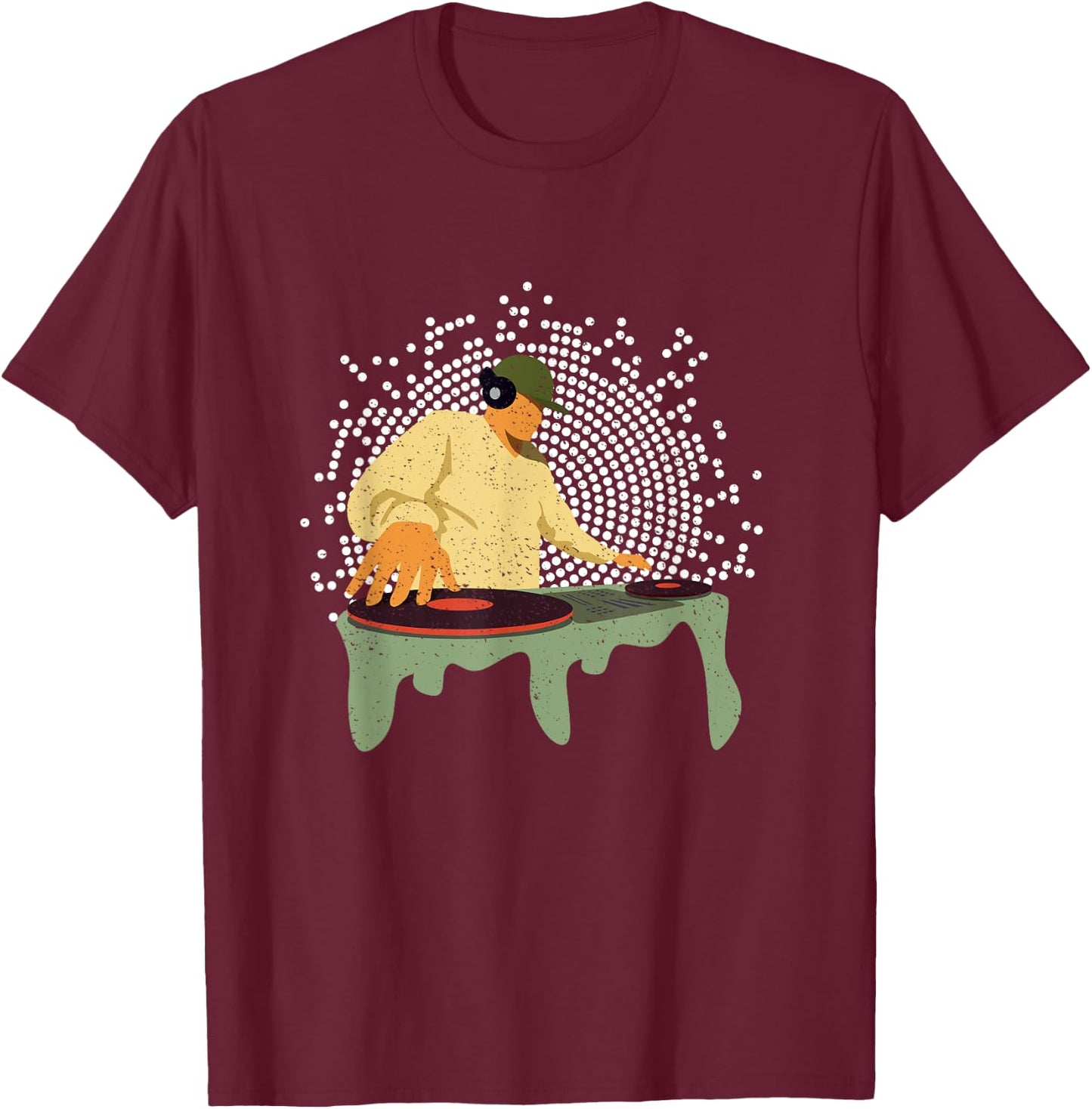 Cool DJ Club Mix Music Deejay Playing Remixes Nightclub Gift T-Shirt - T-Shirt | Maroon