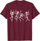 Pink Ribbon Breast Cancer Awareness Skeleton Women Men Kids T-Shirt - T-Shirt | Maroon