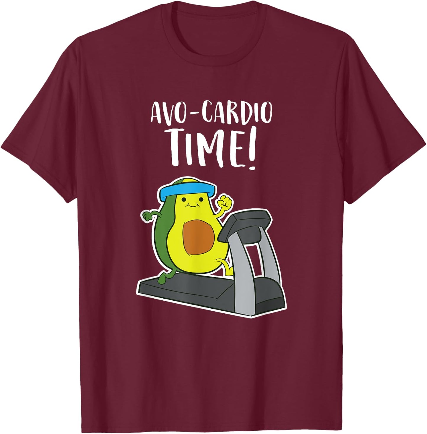 Avocardio Avocado Fitness Exercise Avocado T-Shirt - T-Shirt | Maroon