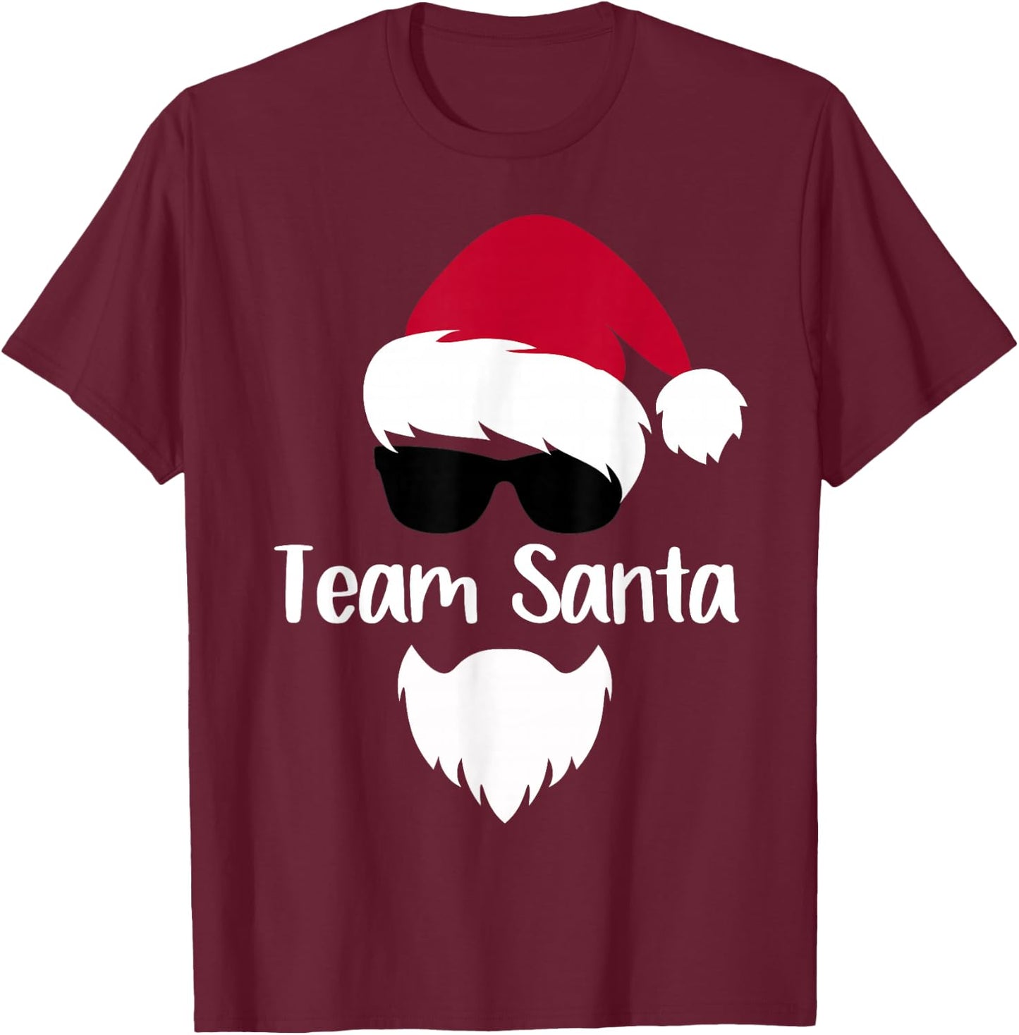 Team Santa Christmas Claus Costume Gift Matching Family Xmas T-Shirt - T-Shirt | Maroon
