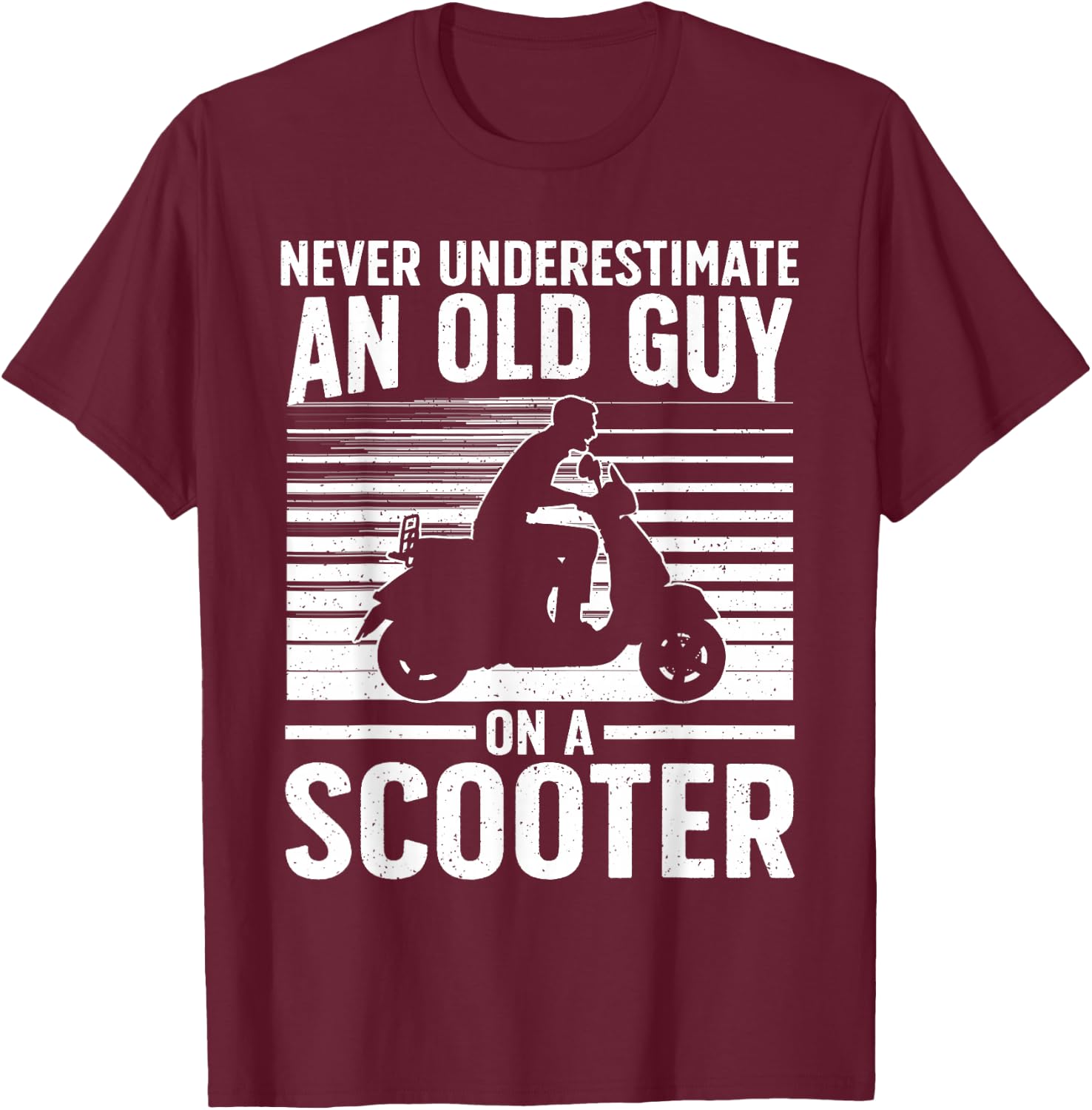 Funny Scooter Design for Grandpa Men Scooter Motorbike Lover T-Shirt - T-Shirt | Maroon