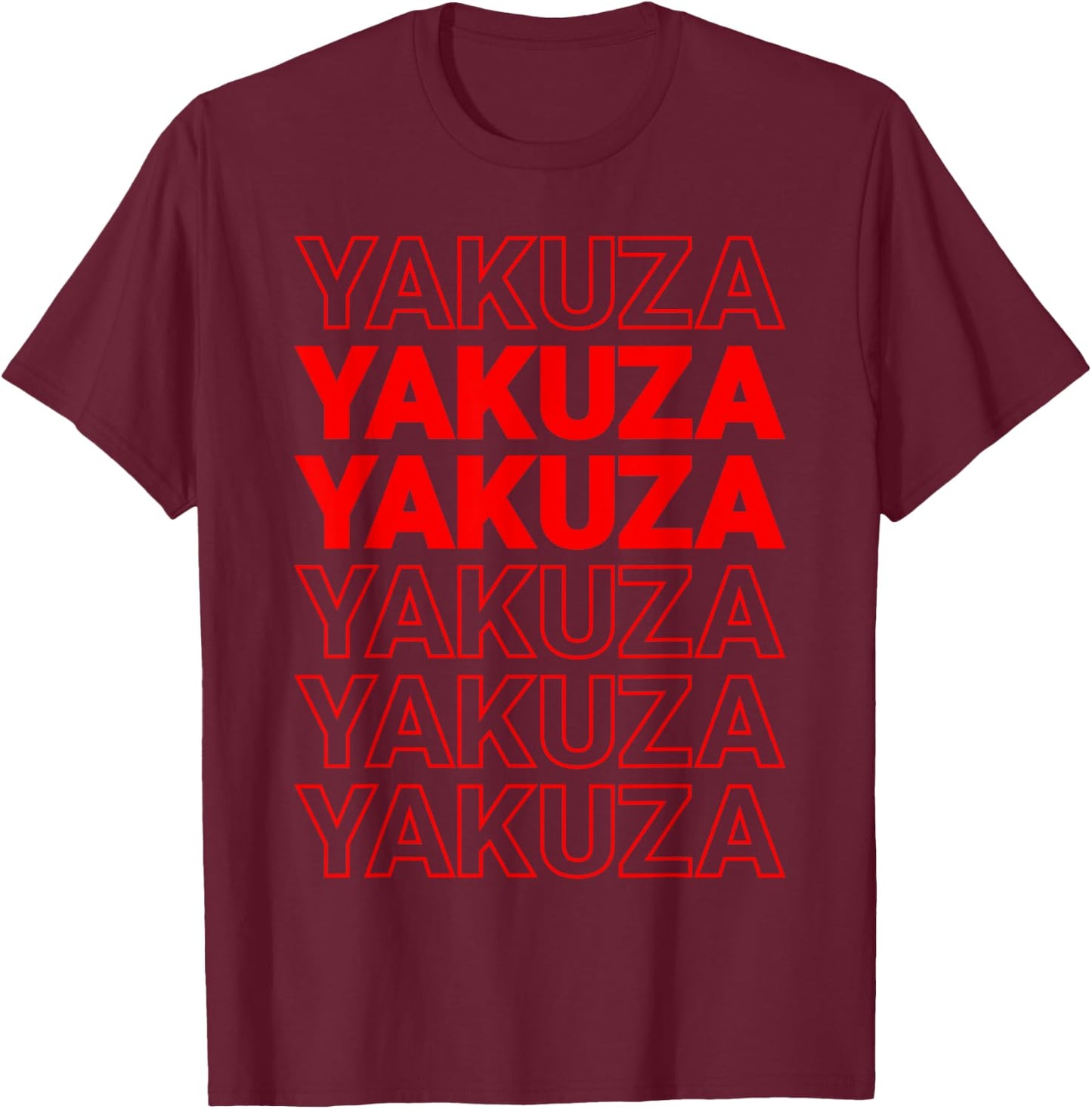 Yakuza Japan Aesthetic Modern Urban Design T-Shirt - T-Shirt | Maroon
