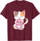 Strawberry Shake Strawberry Milk Cat Kawaii Neko Anime T-Shirt - T-Shirt | Maroon