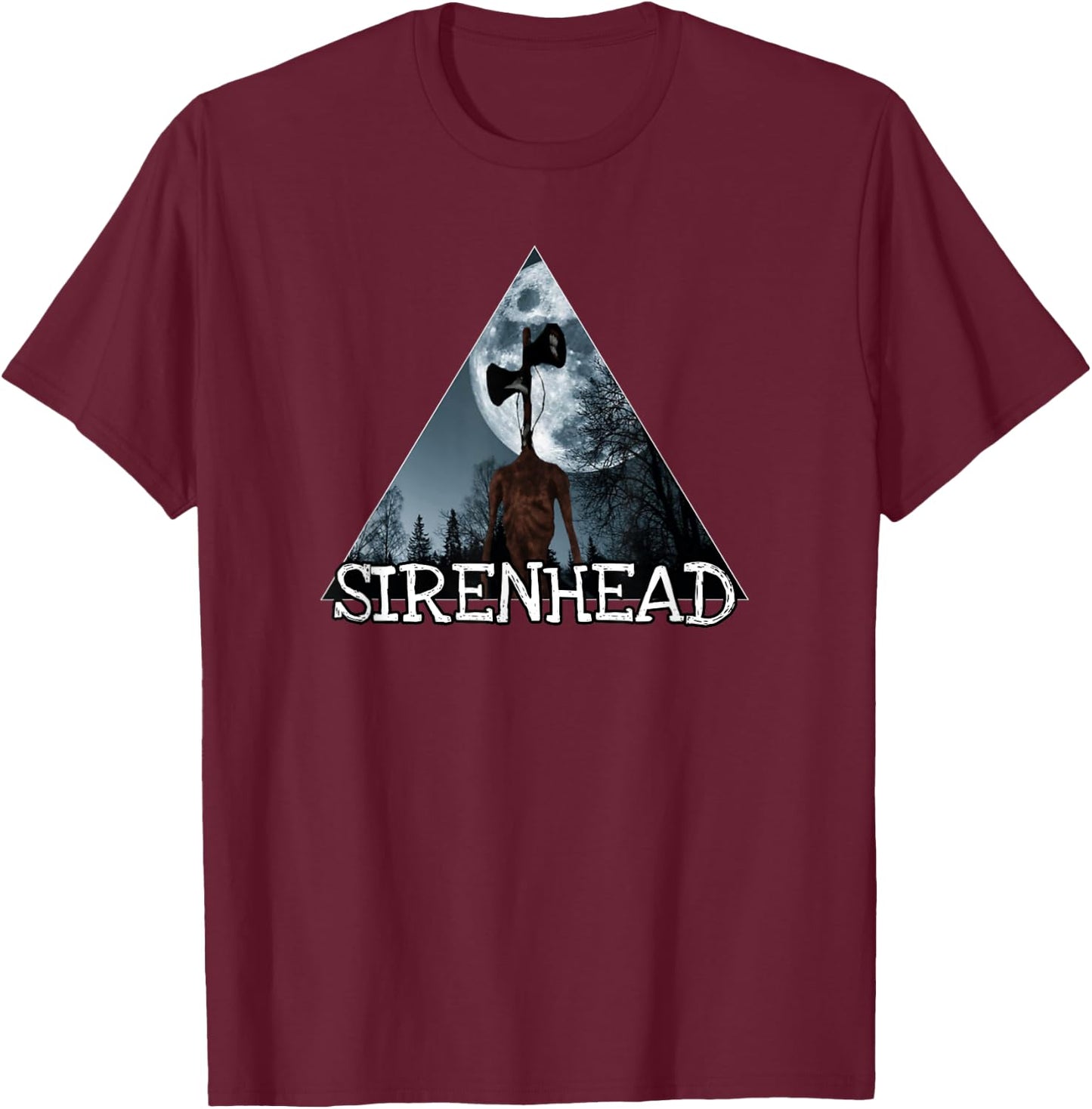 Siren head, Cartoon cat we love to escape from Siren head T-Shirt - T-Shirt | Maroon