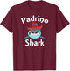 Padrino Shark Funny Spanish Godfather T-Shirt - T-Shirt | Maroon