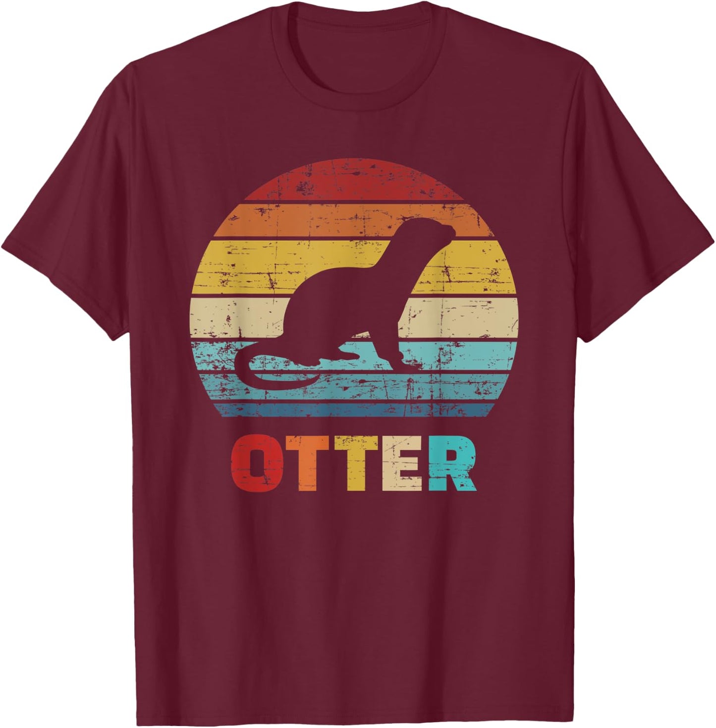 Otter vintage T-Shirt - T-Shirt | Maroon