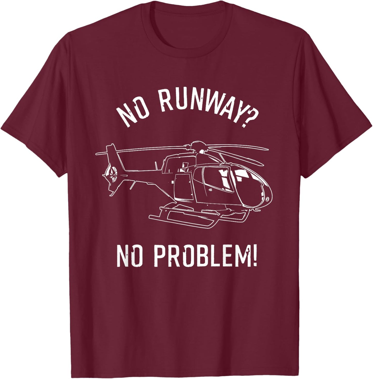 Funny Helicopter Pilot Gift Men Women Cool Flying Helicopter T-Shirt - T-Shirt | Maroon