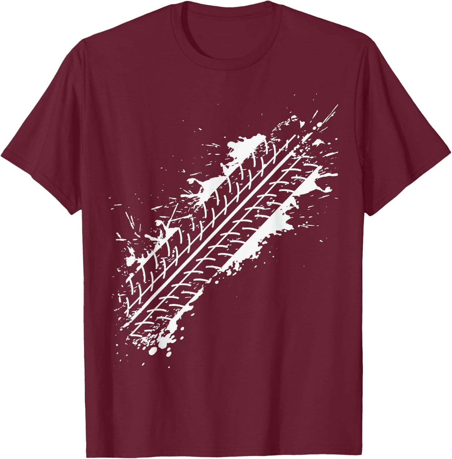 No problem, I'm Fine Only Tire Tracks On My Body T-Shirt - T-Shirt | Maroon