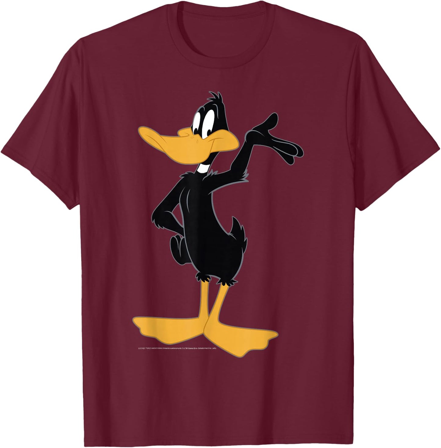 Looney Tunes Daffy Duck Simple Portrait T-Shirt - T-Shirt | Maroon