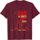 Basketball Player Dad a Sons First Hero Fathers Day T-Shirt - T-Shirt | Maroon