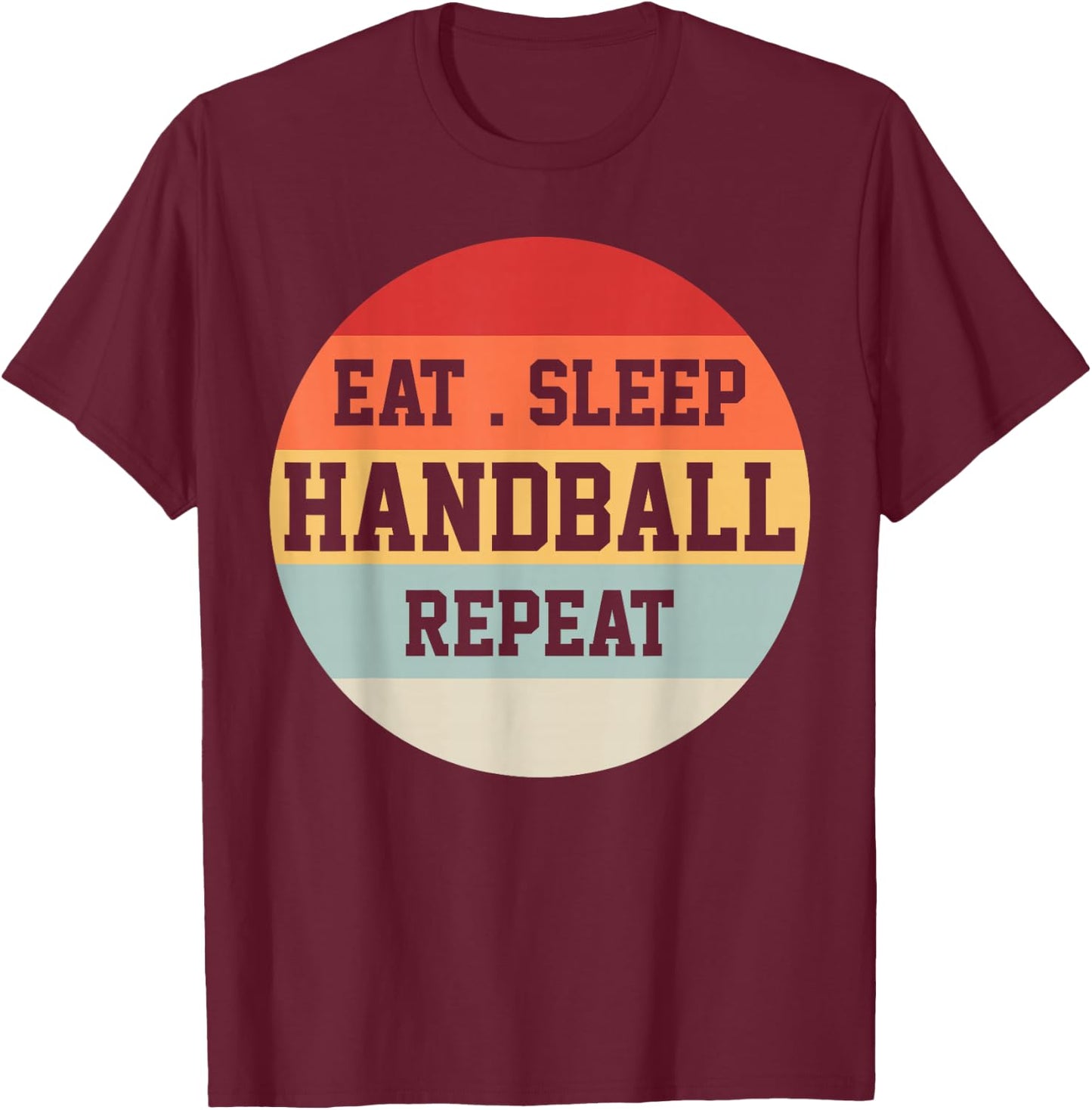 Retro Handball Sports Player Funny Gift T-Shirt - T-Shirt | Maroon