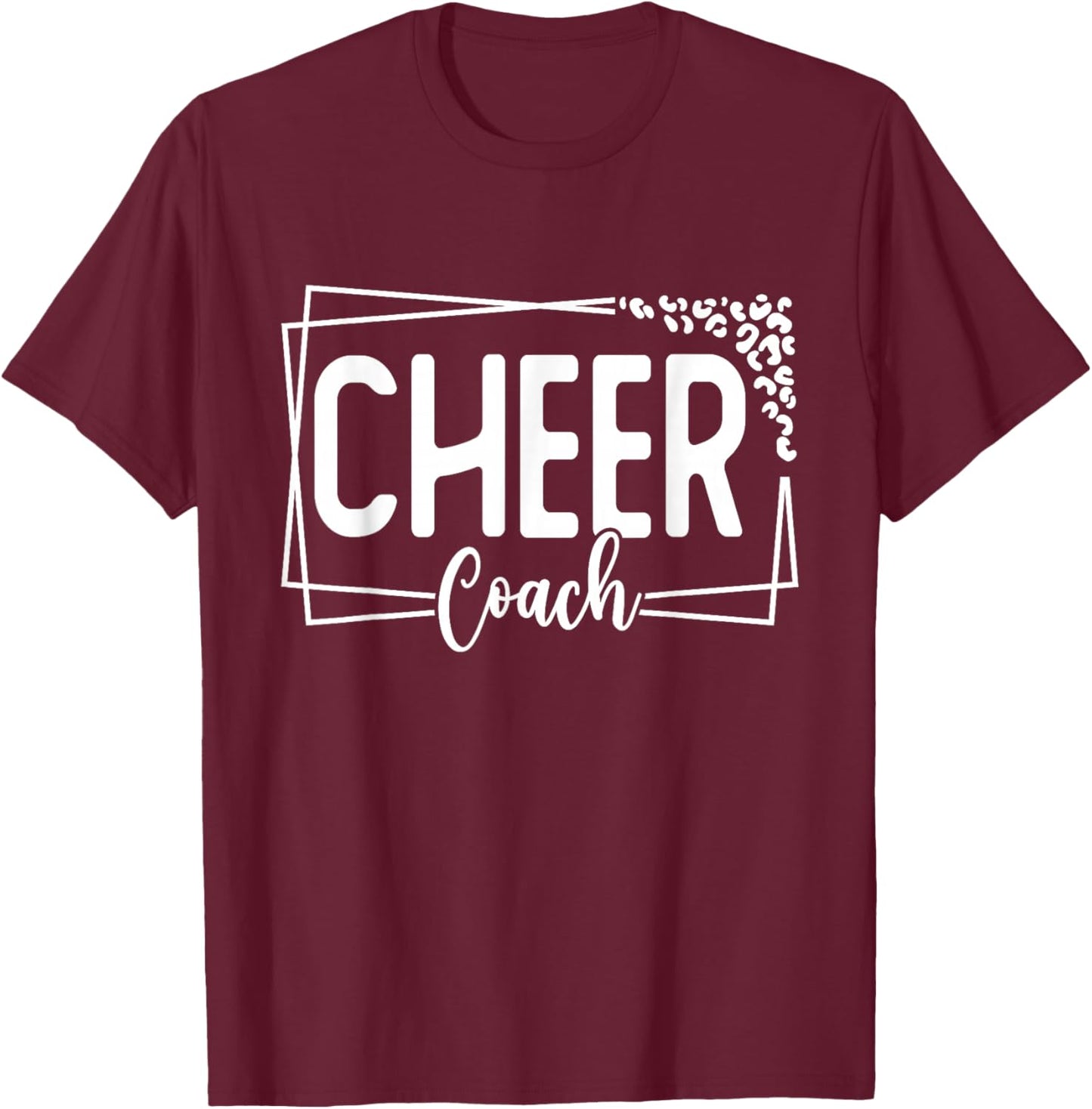 Cheer Coach Funny Design Cute Cheer Coach Cool Coaching T-Shirt - T-Shirt | Maroon