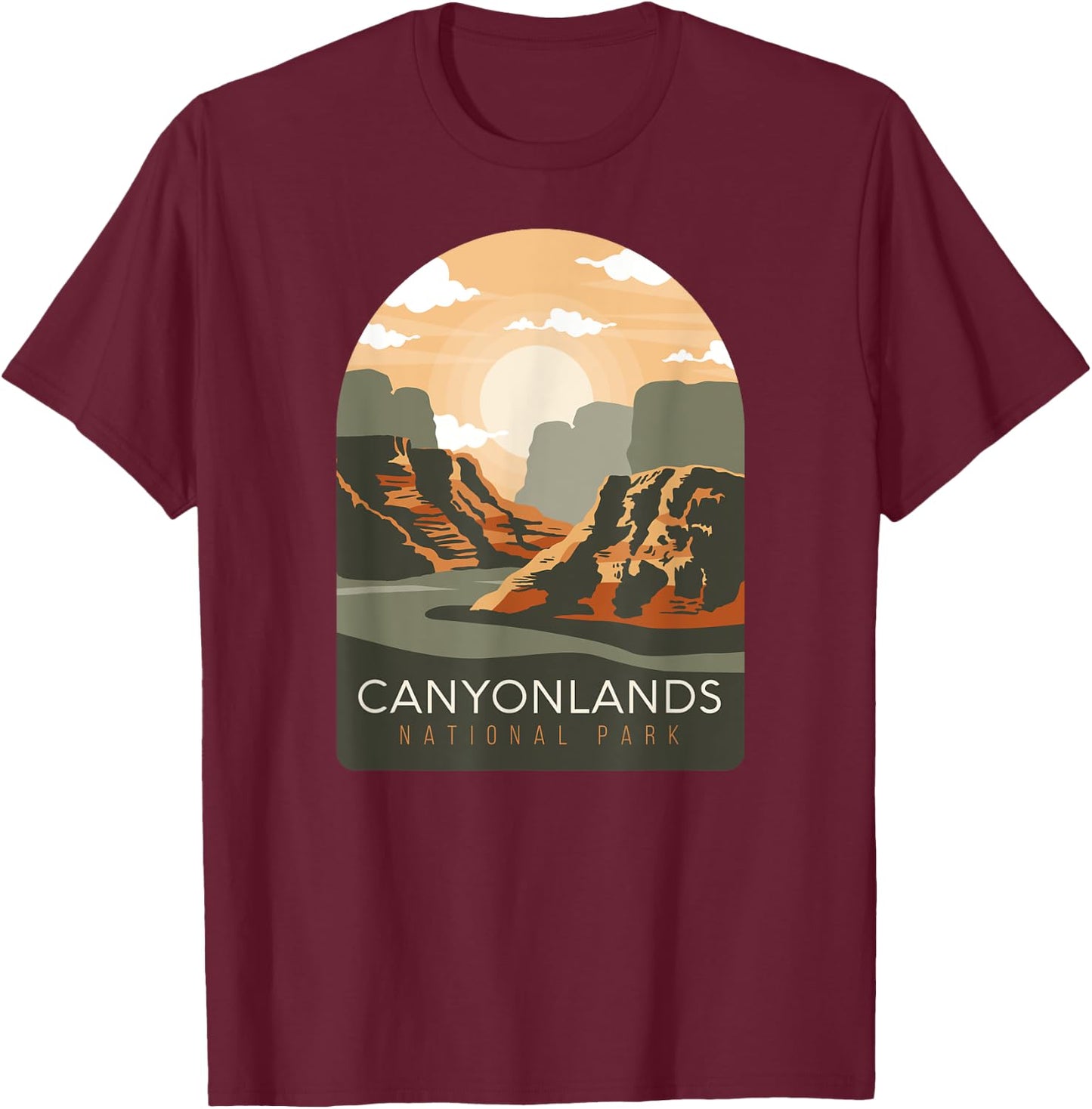 Canyonlands National Park Utah Zion Bryce Canyon Arches USA T-Shirt - T-Shirt | Maroon