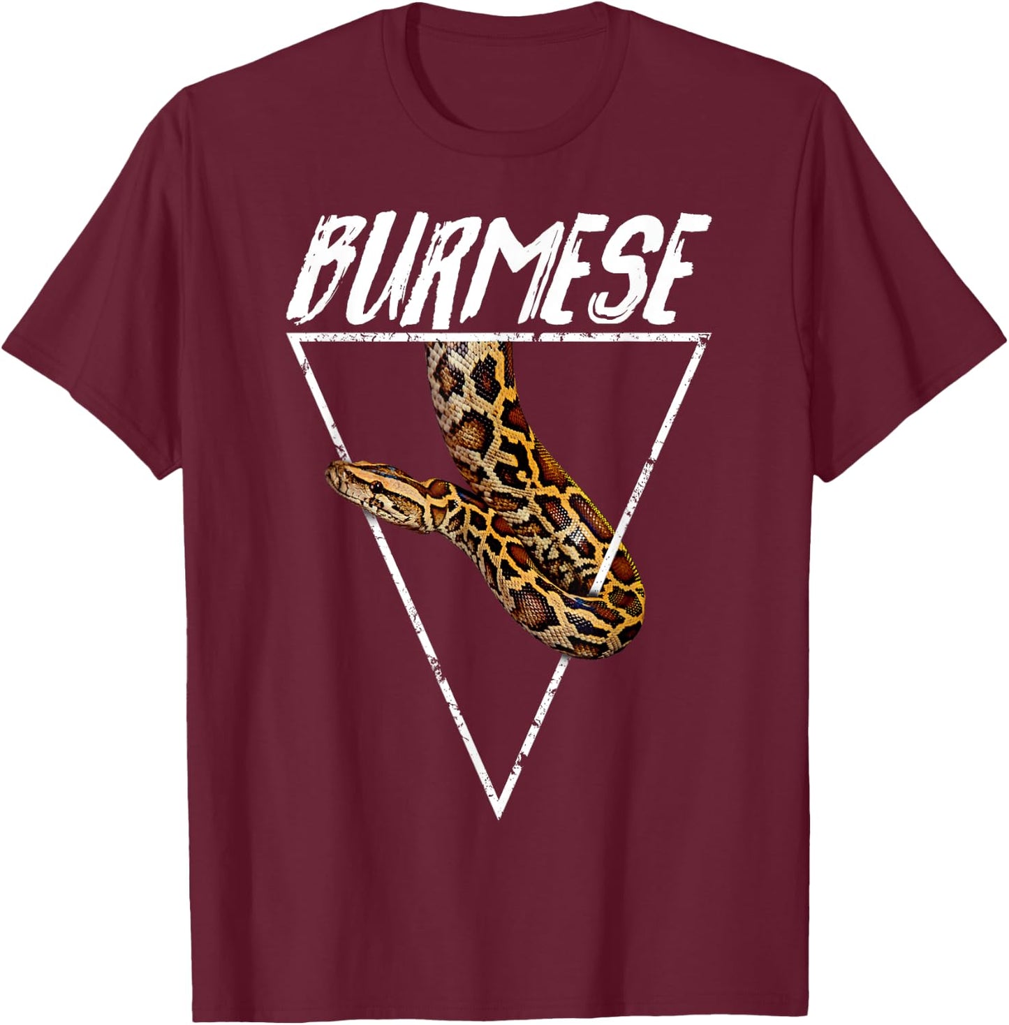 Burmese Python Owner Geometric T-Shirt - T-Shirt | Maroon