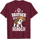 My Brother Is A Beagle Shirts For Kids Girls Dog Adoption T-Shirt - T-Shirt | Maroon
