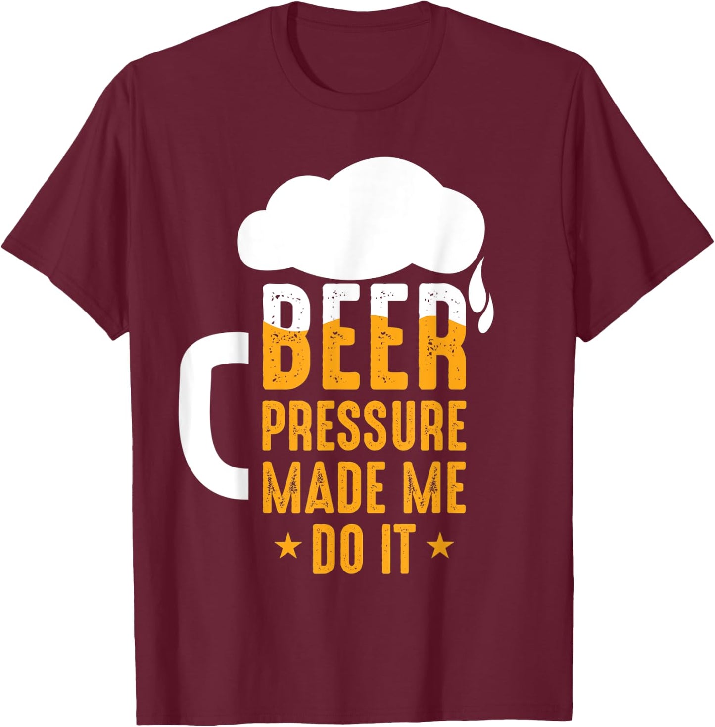Savvy Turtle Beer Pressure made me do it T-Shirt - T-Shirt | Maroon