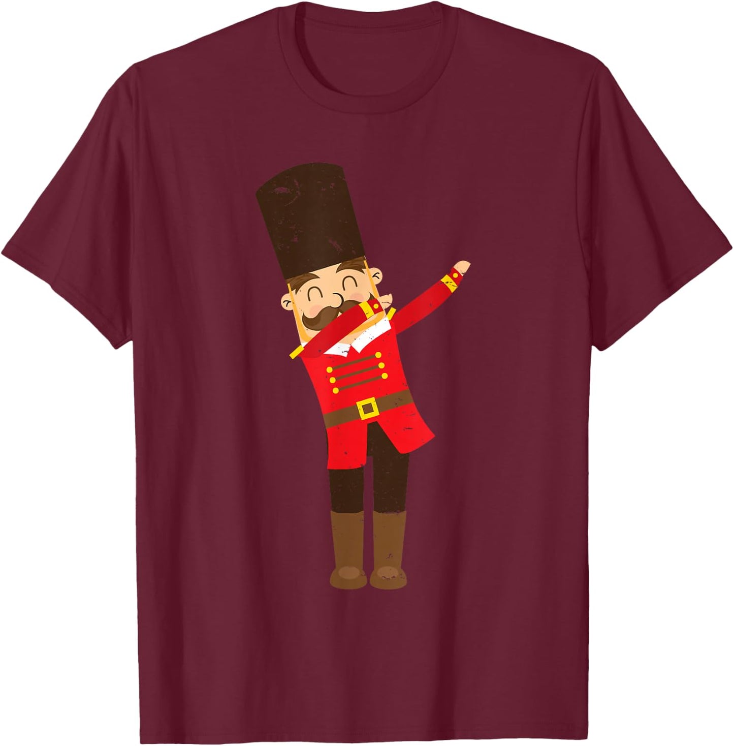 Dabbing Toy Soldier Nutcracker Christmas T-Shirt - T-Shirt | Maroon