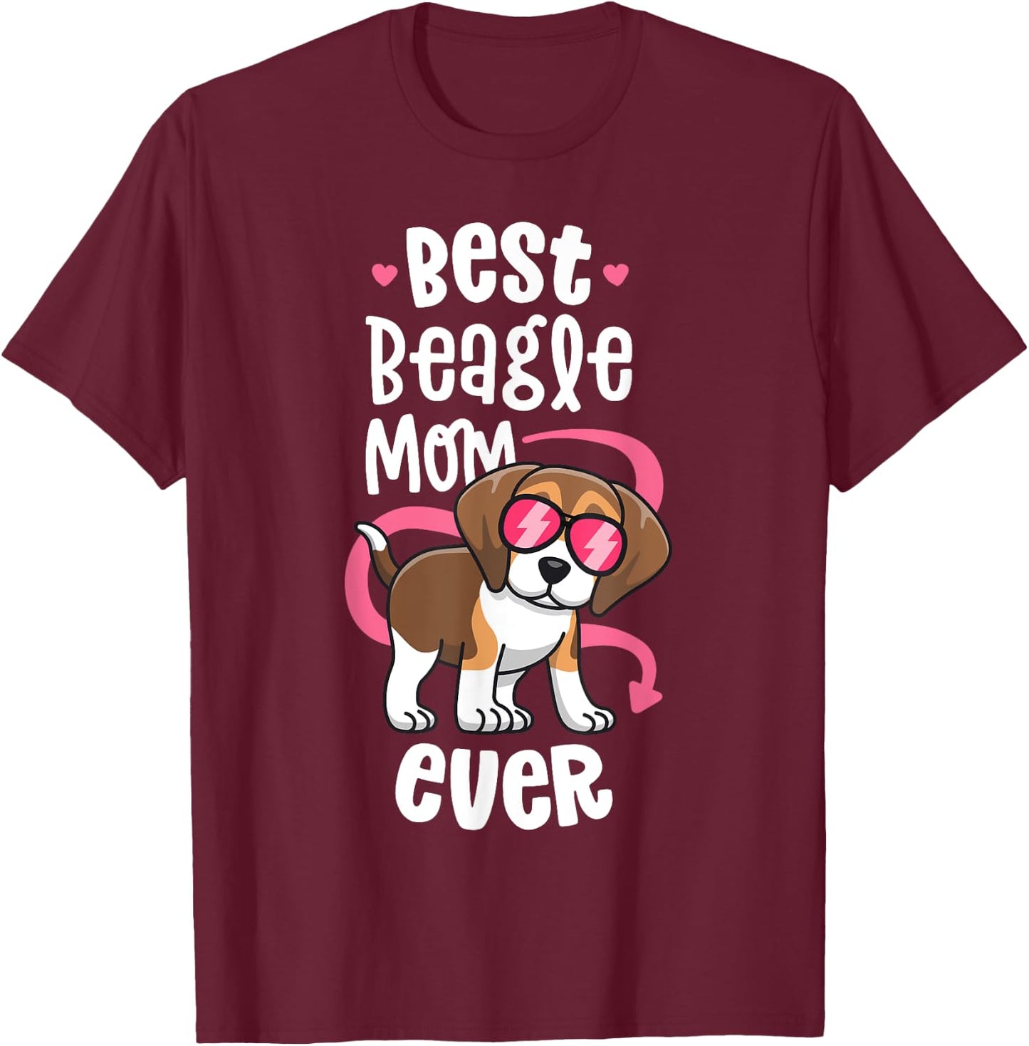 Best Beagle Mom Shirts Women Love My Beagle Lover Gifts T-Shirt - T-Shirt | Maroon