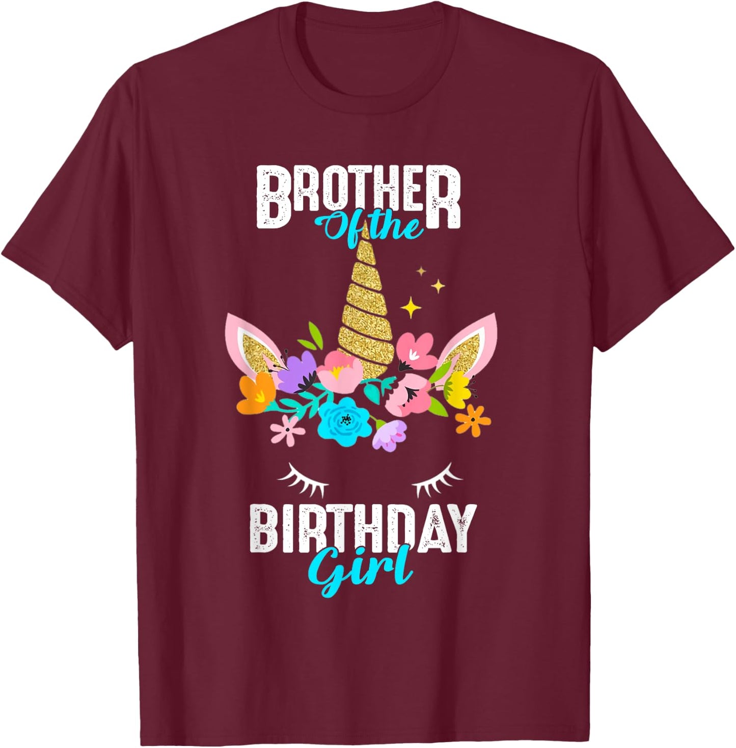 Mommy of the Birthday Girl Unicorn Birthday Matching T-Shirt - T-Shirt | Maroon
