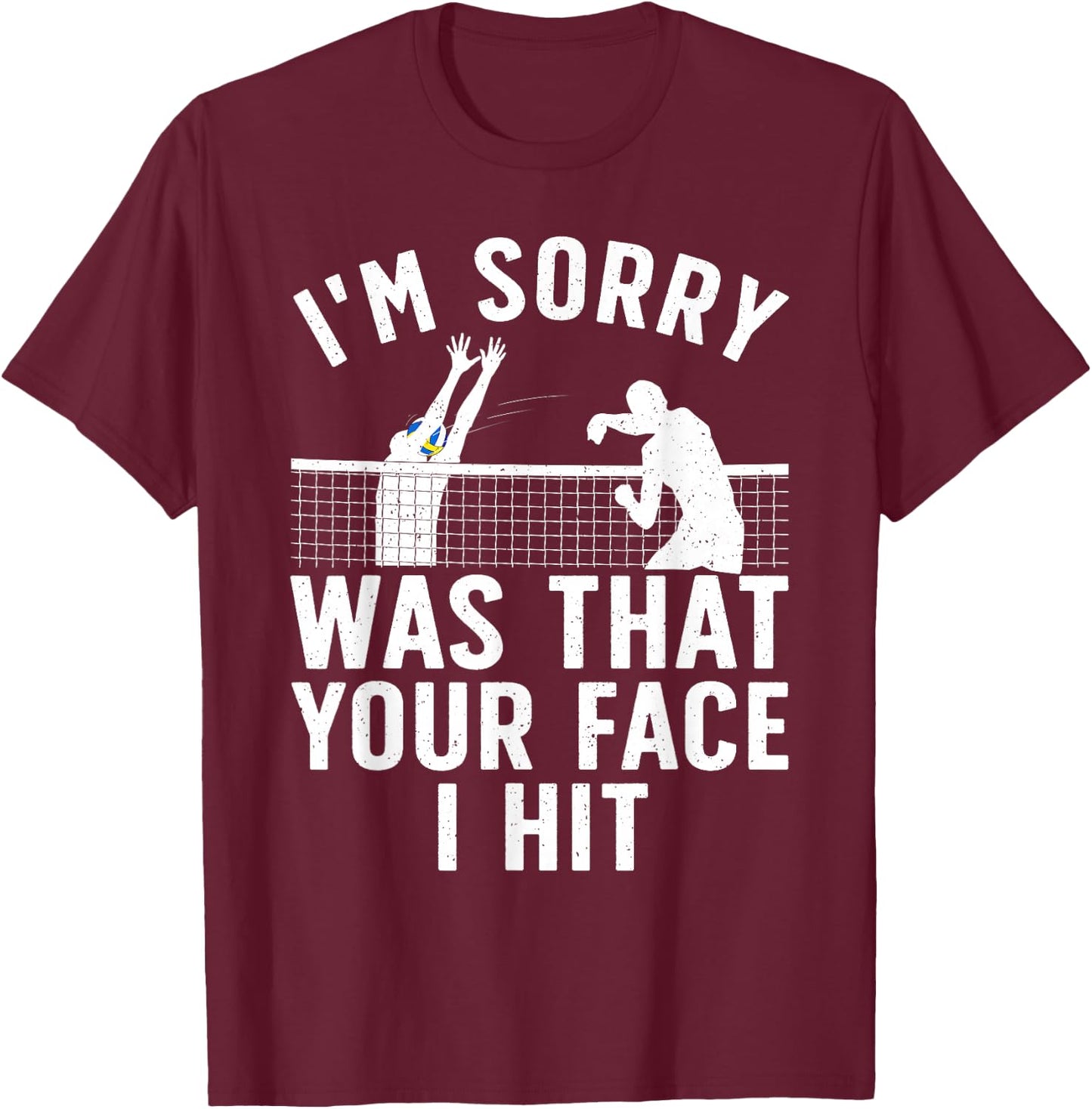 Funny Volleyball Art Women Sport Volleyball Player T-Shirt - T-Shirt | Maroon