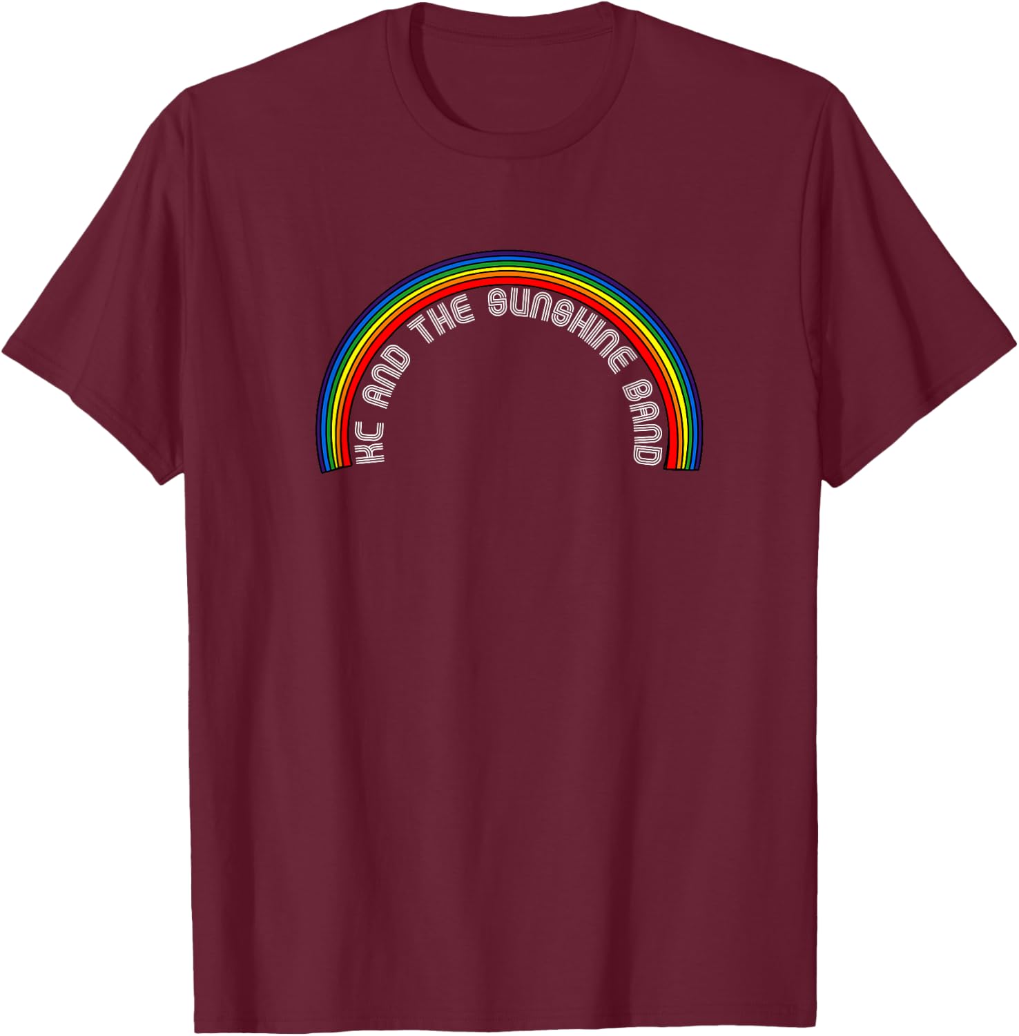 KC and The Sunshine Rainbow T-Shirt - T-Shirt | Maroon