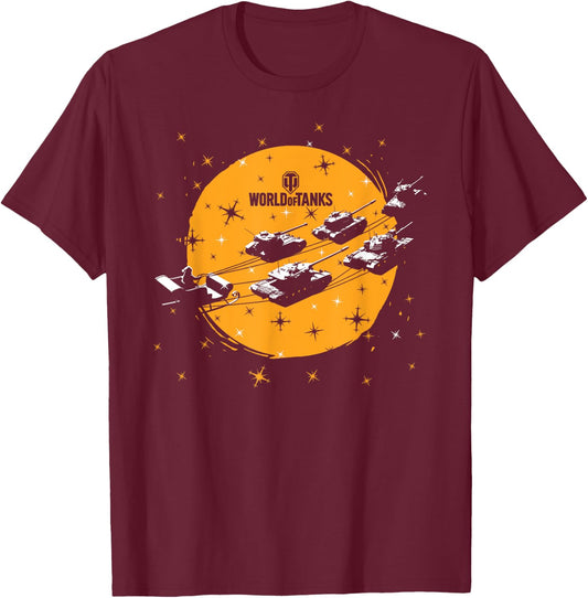 World of Tanks Santa & Tankdeer T-Shirt - T-Shirt | Maroon